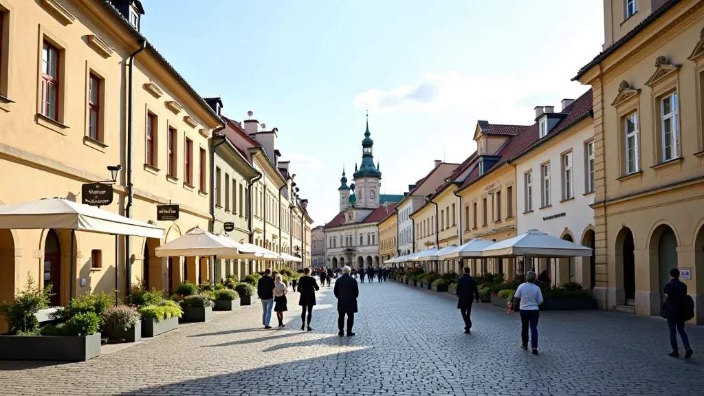 Scenic view of Prague's Old Town Square with historic buildings and architecture